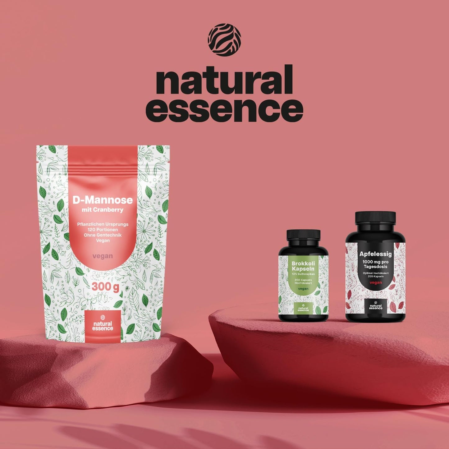 D-Mannose Pulver mit Cranberry - 300g optimal hochdosiert & auflösbar in Wasser - 120 Tage Vorrat, blasenentzündung vegan und Produziert in Deutschland