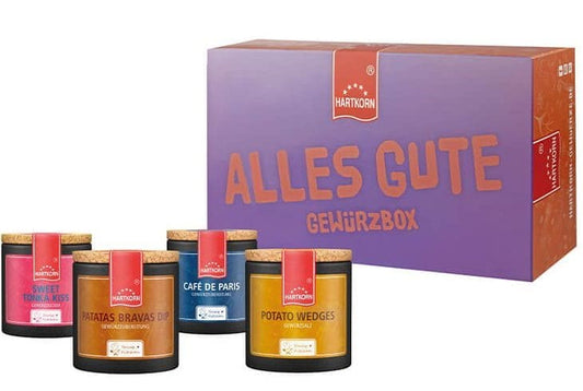 A colorful spice box gift set for her – 5 tasty blends like Tonka Kiss & Potato Wedges
