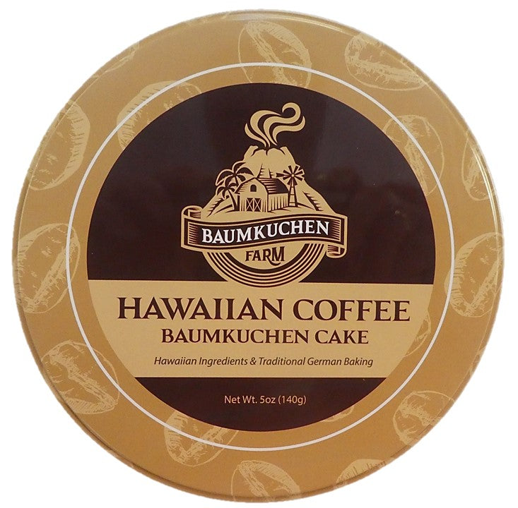 Hawaiian Coffee tin by Baumkuchenfarm—elegant packaging, premium beans, crafted with traditional German care.