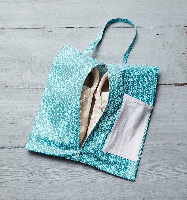 Handmade shoe bag. eco-friendly DIY project from the book "Sustainähble".