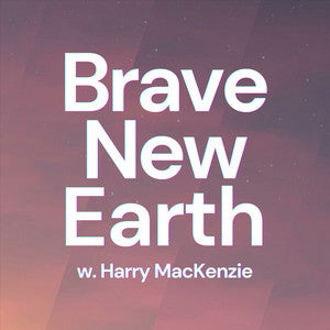 Light purple Brave New Earth podcast cover