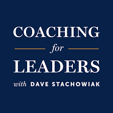 Blue cover of Coaching for Leaders podcast