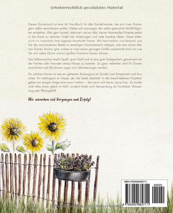 Book cover back of 'Der DIY Garten'