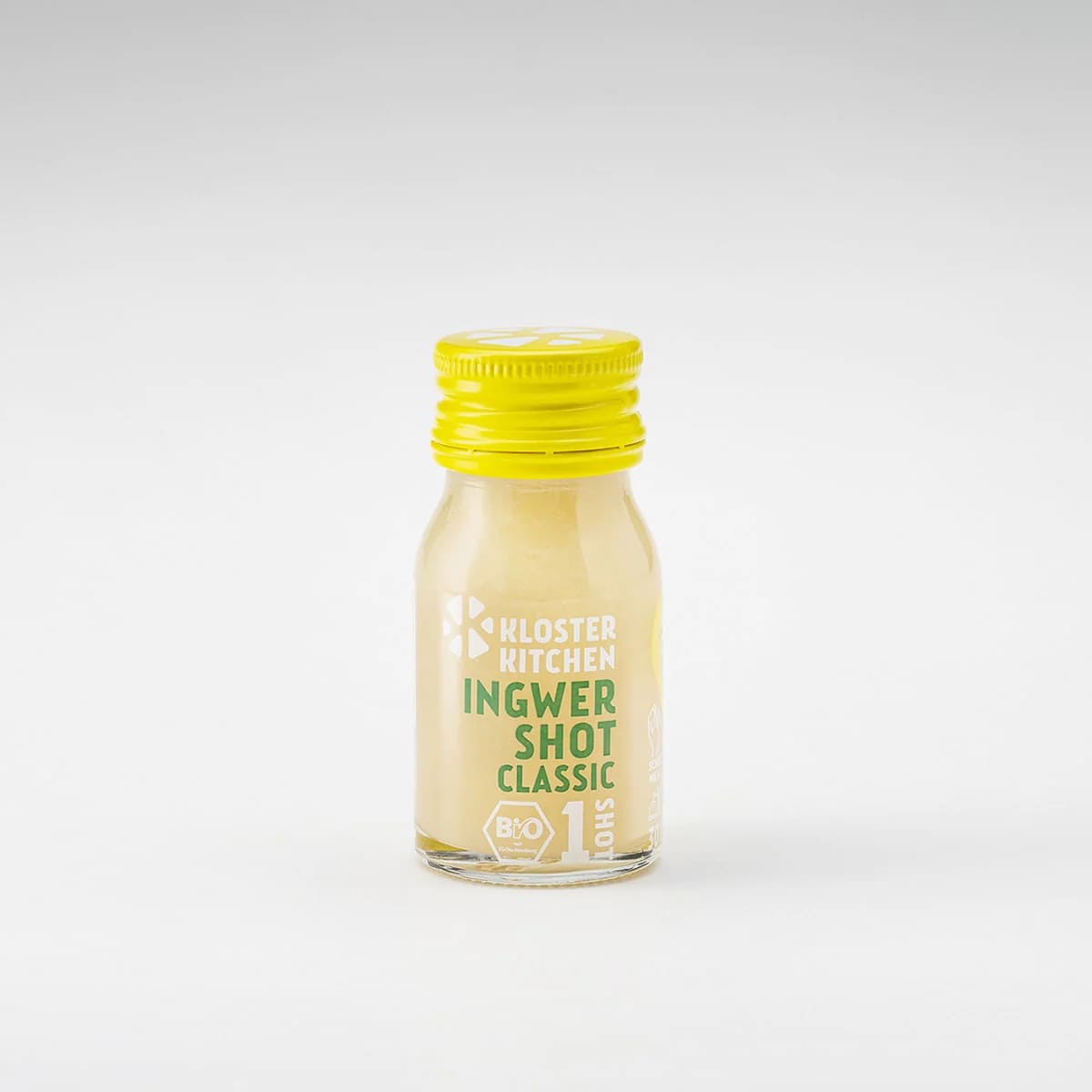 Single Kloster Kitchen Ginger Shot bottle in classic flavor