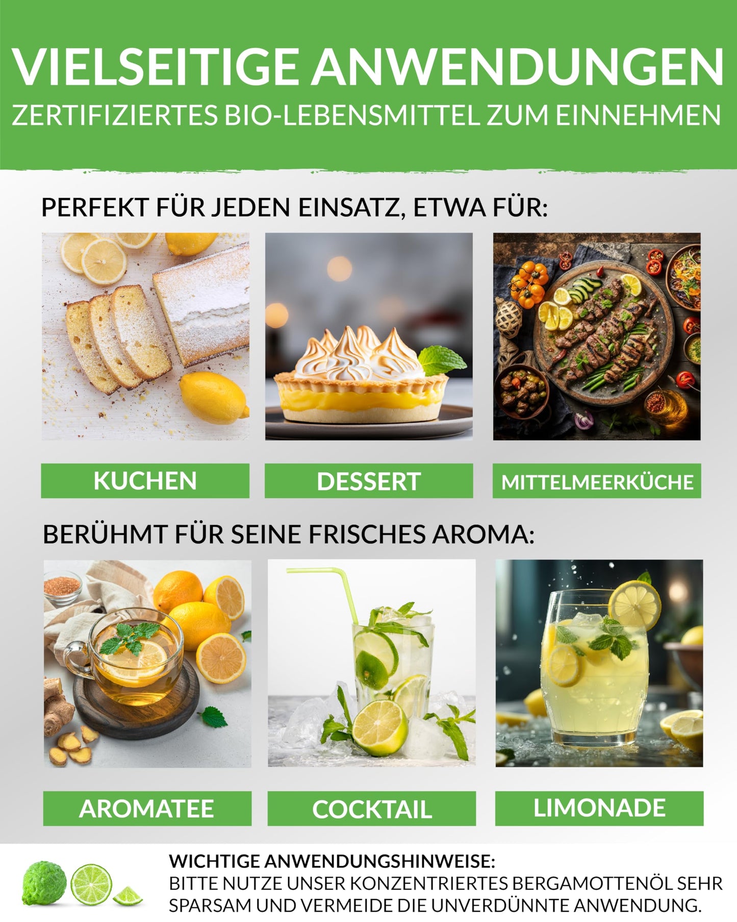 Heldengrun Organic Essential Oil 30ml bergamotte instructions