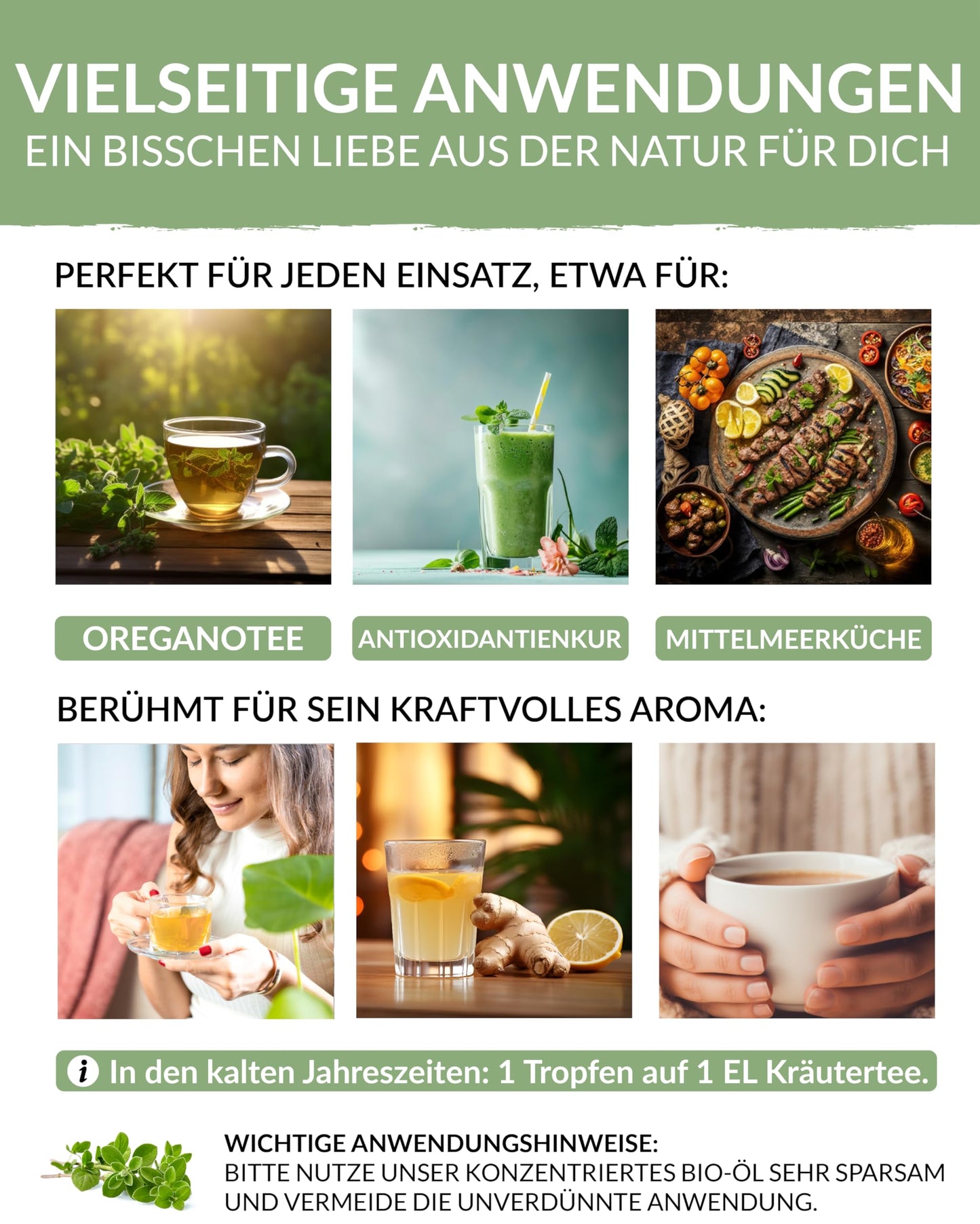 Heldengrun Organic Essential Oil 30ml oregano instructions