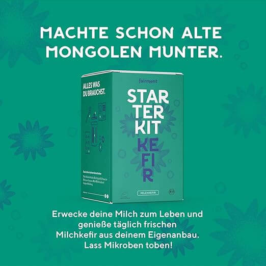Milk kefir starter kit box, ideal for beginners who love self-sufficiency.