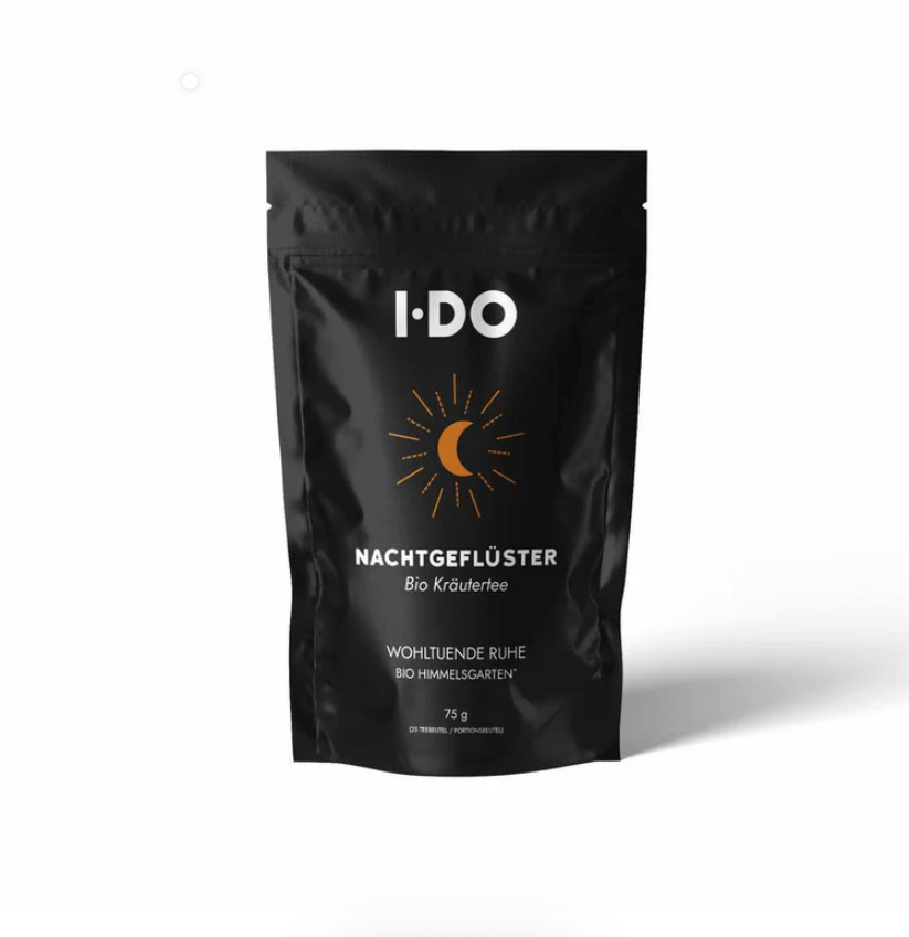Black box of eco-friendly Night Whispers Organic Tea