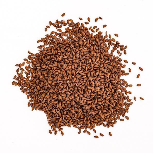 Close-up of Organic Cress Seeds on a white background