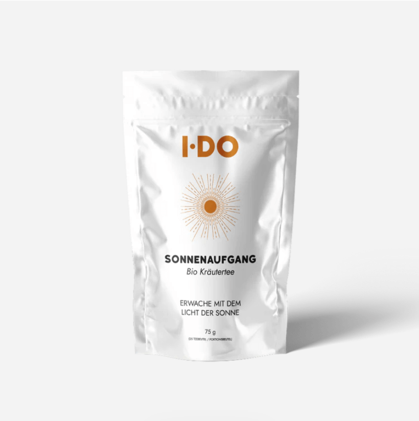White box of of eco-friendly sunrise organic tea