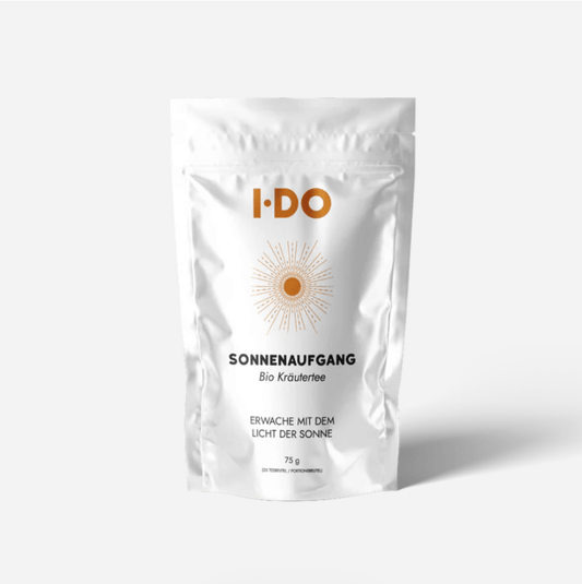 White box of of eco-friendly sunrise organic tea