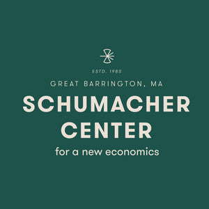Text on a green background from Schumacher Lectures cover