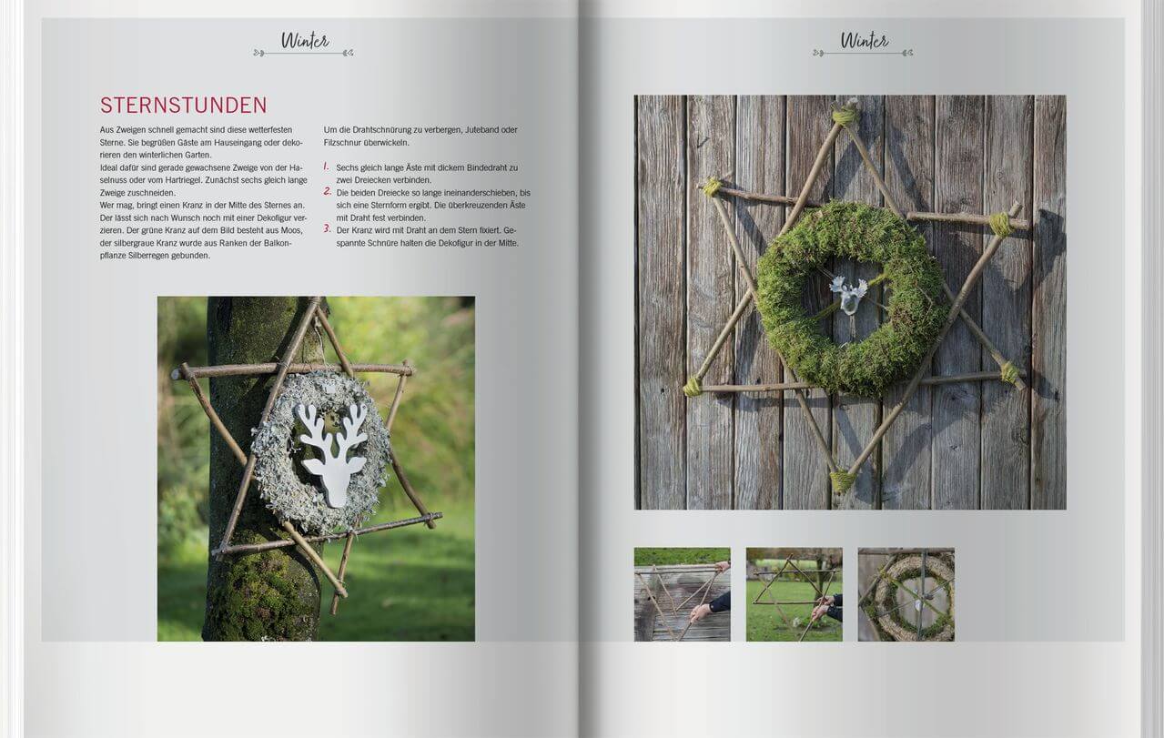 DIY star wreath from "Simply Creative" pages