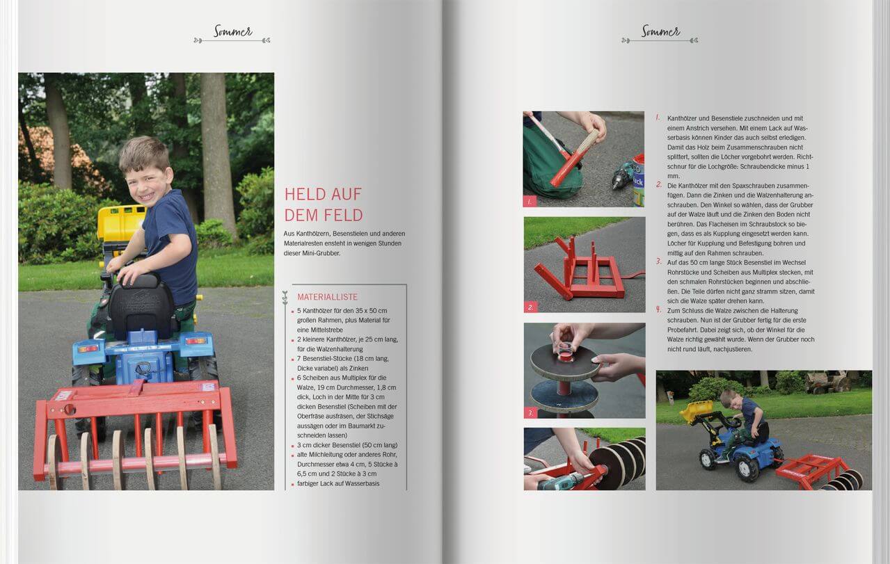 Hand made tractor from "Simply Creative" pages