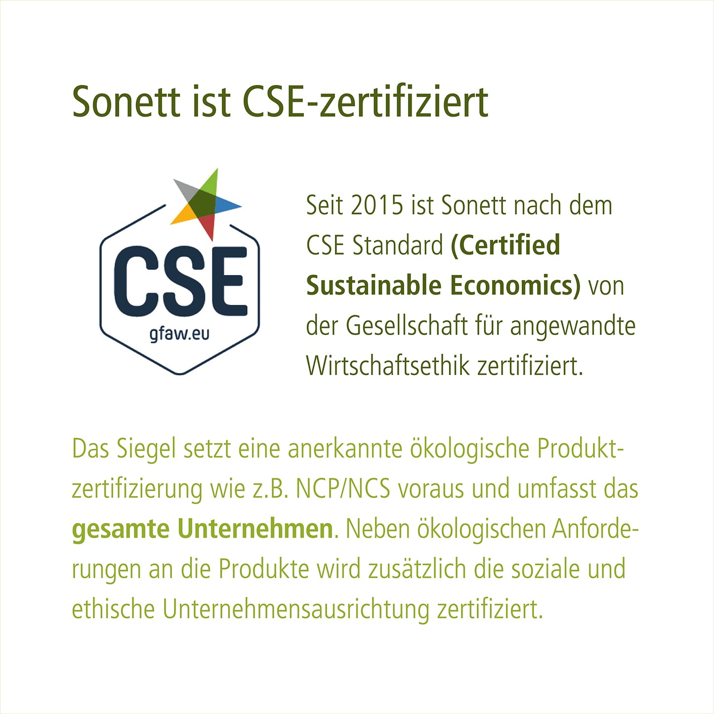 Sonett Lavender Laundry Detergent CSE Certified for Sustainable Business