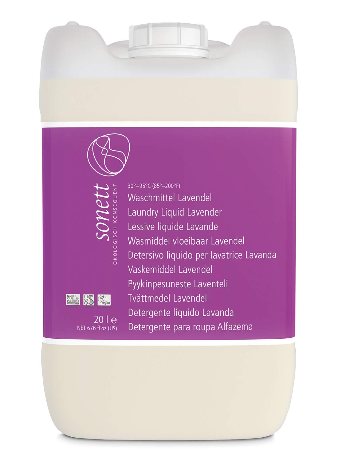 Sonett Lavender Laundry Detergent in a 20L eco-friendly bulk