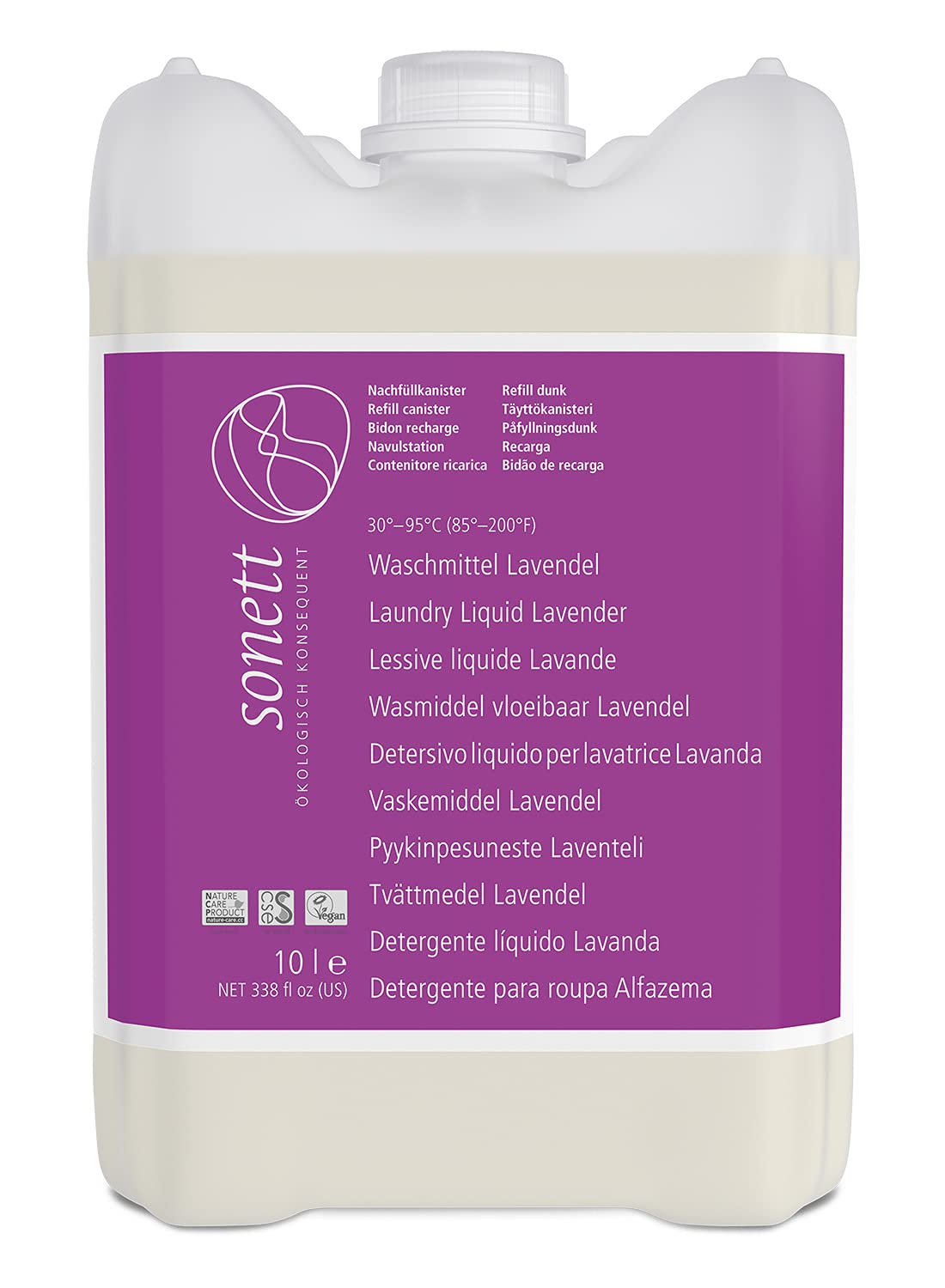 Sonett Lavender Laundry Detergent in a 20L eco-friendly bulk