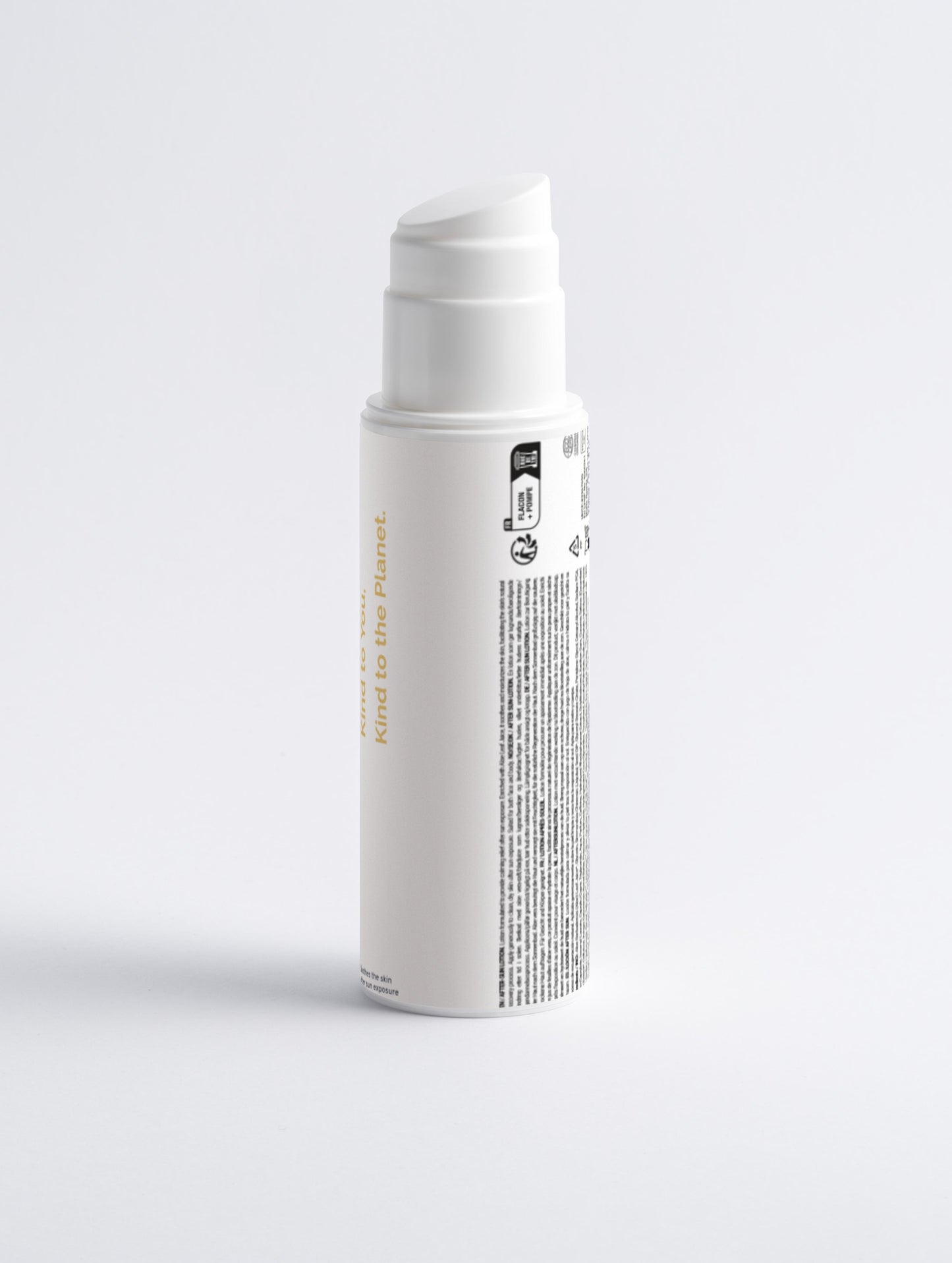 Soothing After-Sun Lotion 150ml in a white pump bottle with Green Cloud Nine Logo on a white background