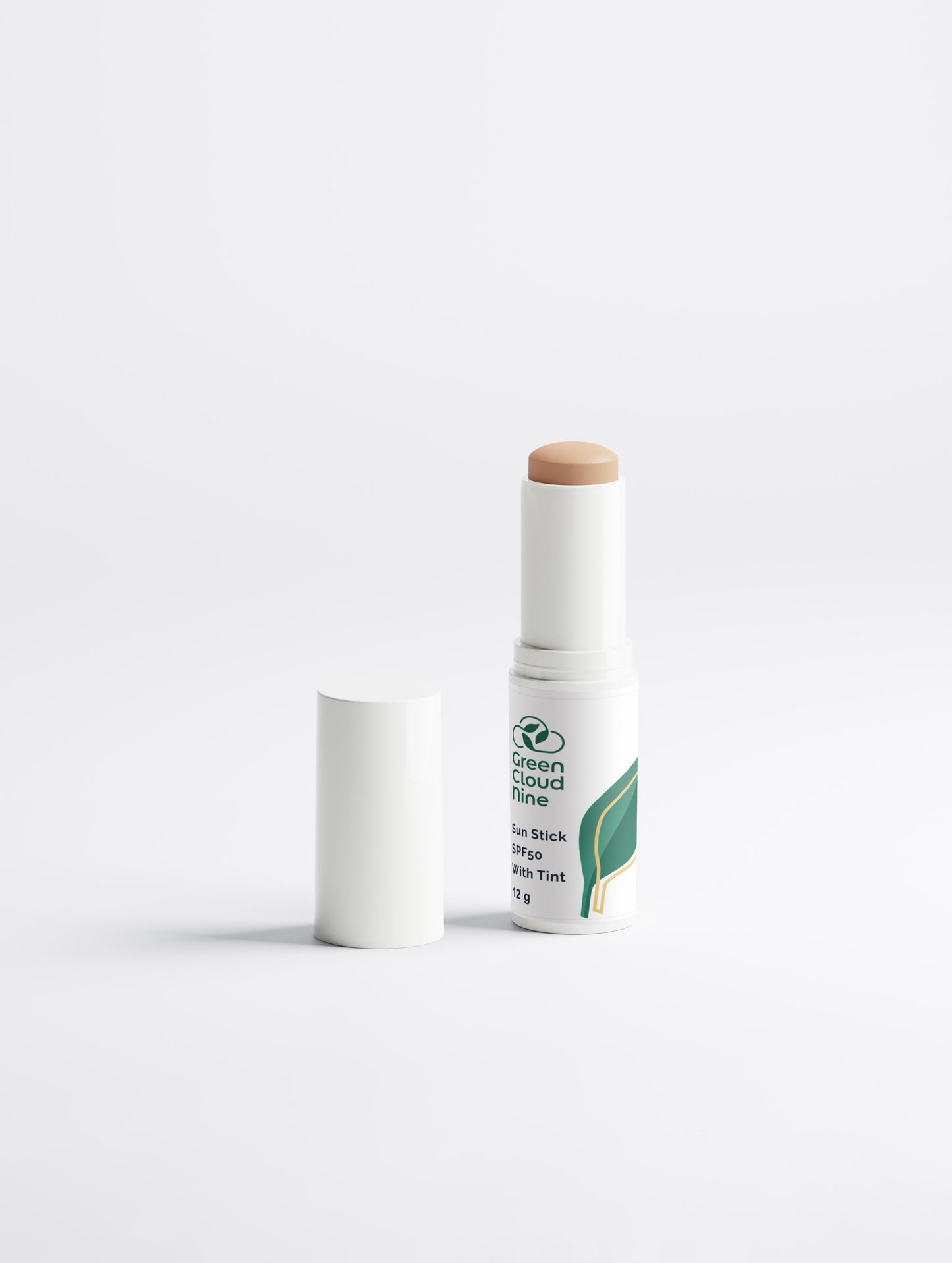 Sun Protection SPF50 Stick 12g with Green Cloud Nine logo on white background