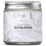 Ben & Anna White Toothpaste in a 100ml glass jar naturally cleans and whitens without fluoride