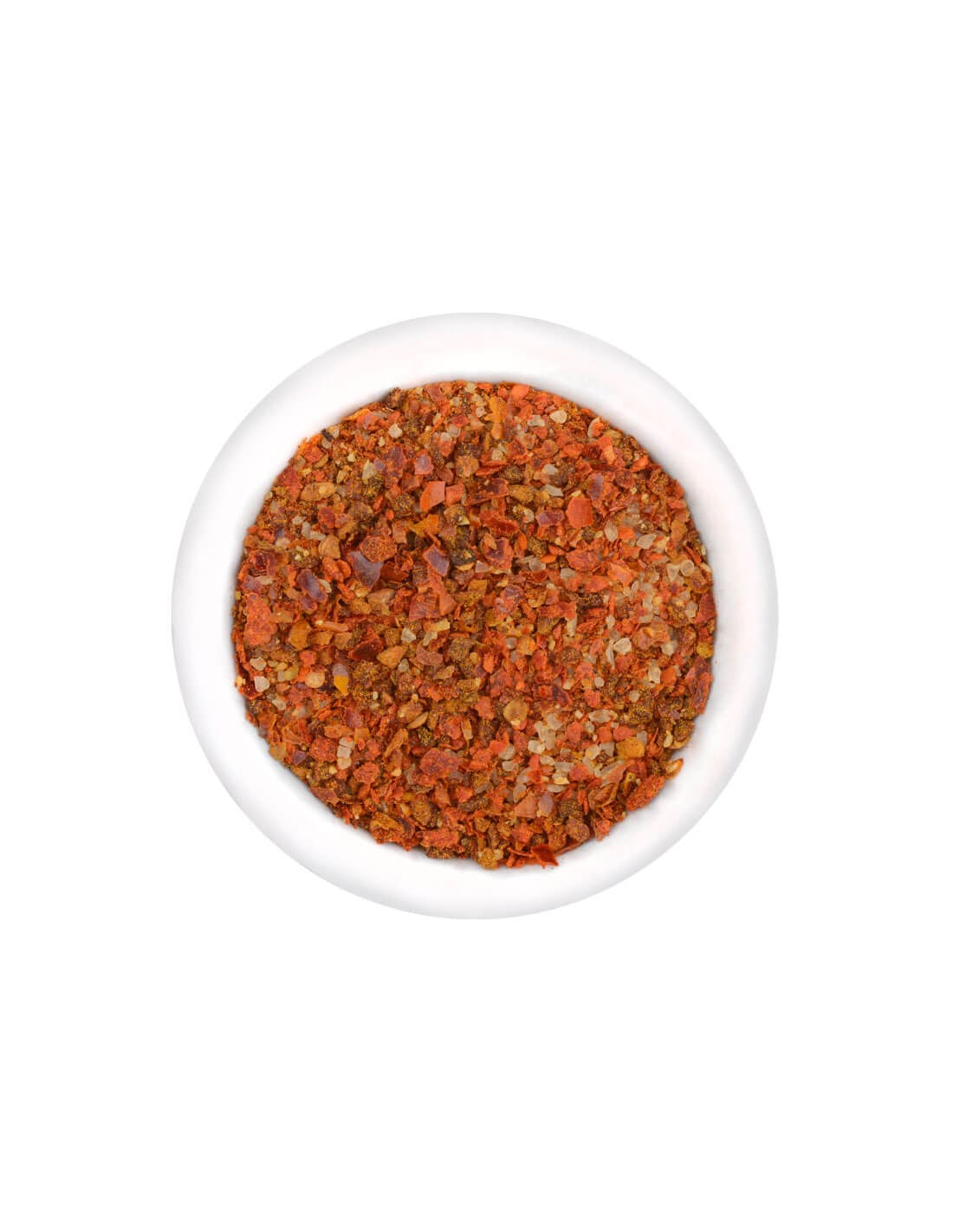 Vibrant Patatas Bravas Dip spice mix in a white bowl rich red and orange hues ready to spice up your tapas night.