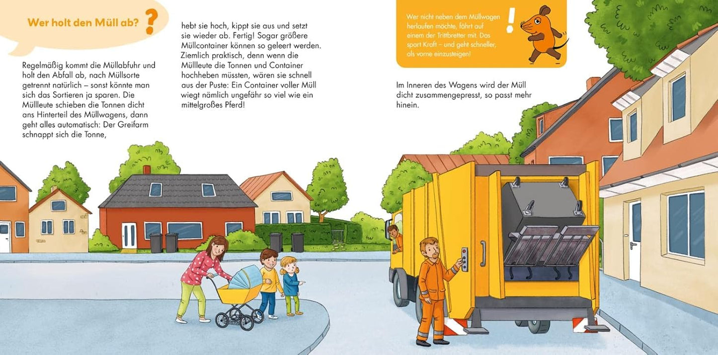 Frag doch mal ... die Maus: Müllabfuhr und Recycling: Pappbilderbuch ab 2 Jahren mit vielen Klappen, erstem Sachwissen und Suchspiel