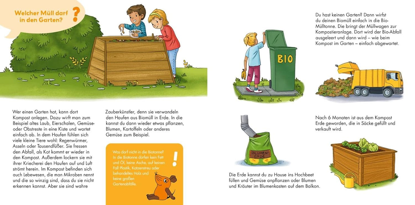 Frag doch mal ... die Maus: Müllabfuhr und Recycling: Pappbilderbuch ab 2 Jahren mit vielen Klappen, erstem Sachwissen und Suchspiel