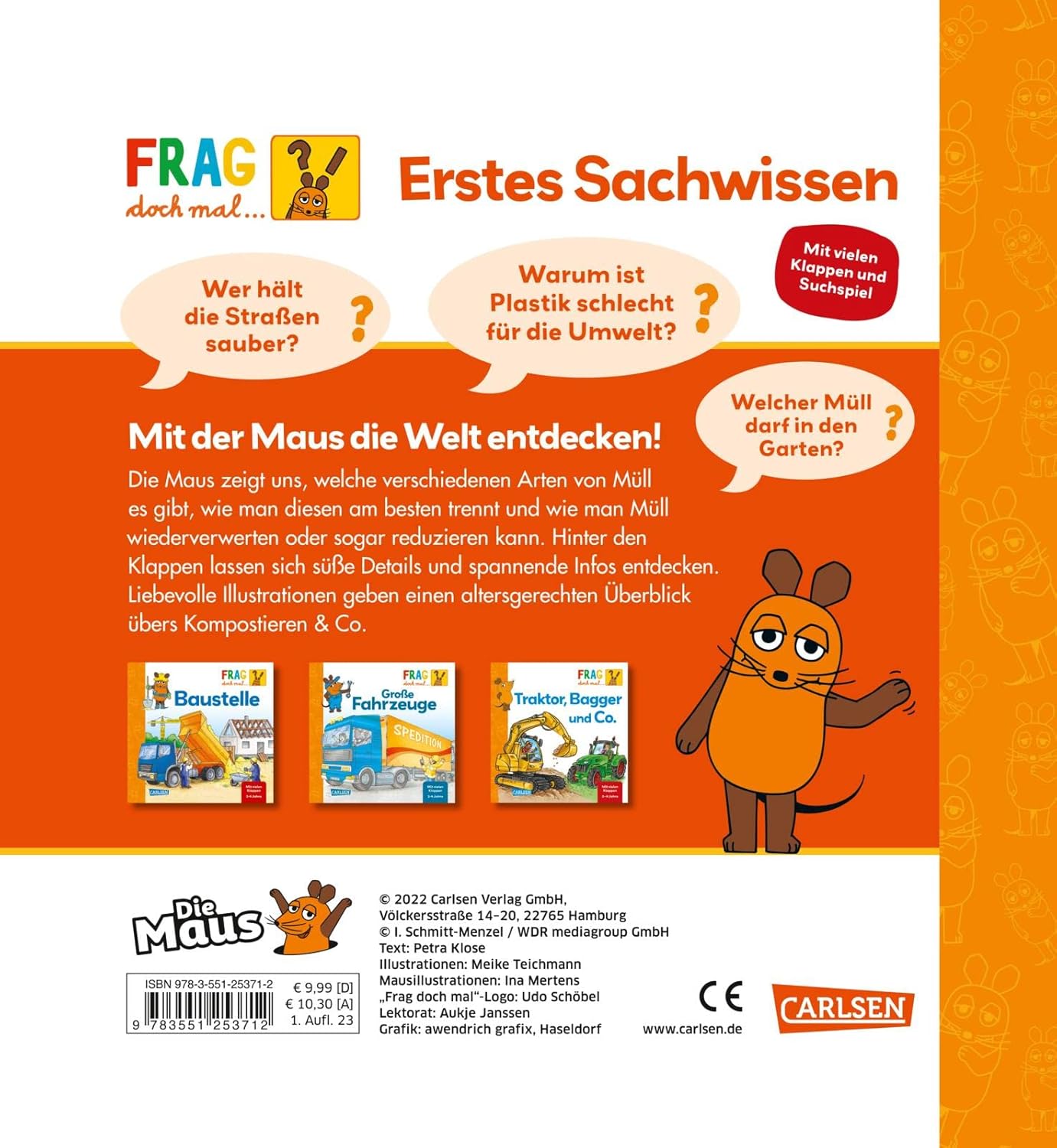 Frag doch mal ... die Maus: Müllabfuhr und Recycling: Pappbilderbuch ab 2 Jahren mit vielen Klappen, erstem Sachwissen und Suchspiel