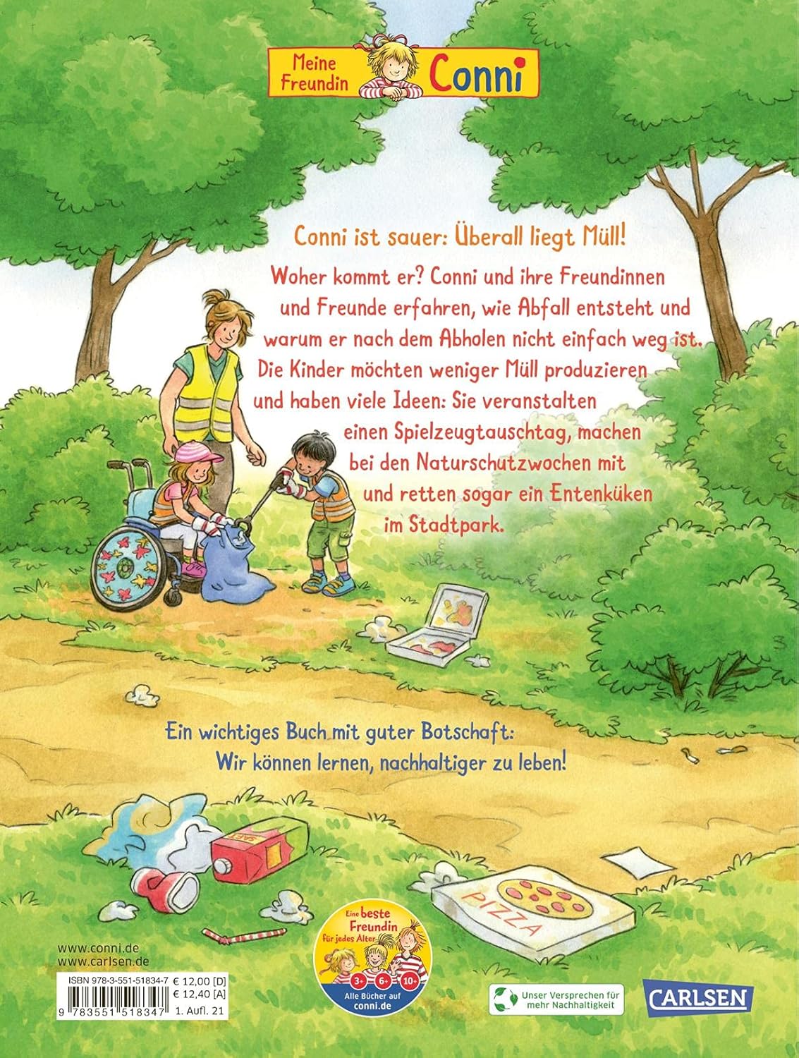 Conni-Bilderbücher: Conni kümmert sich um die Umwelt: Bilderbuch ab 3 Jahren über Müll, Umweltverschmutzung, Klimawandel und Nachhaltigkeit - inklusive Conni-Poster