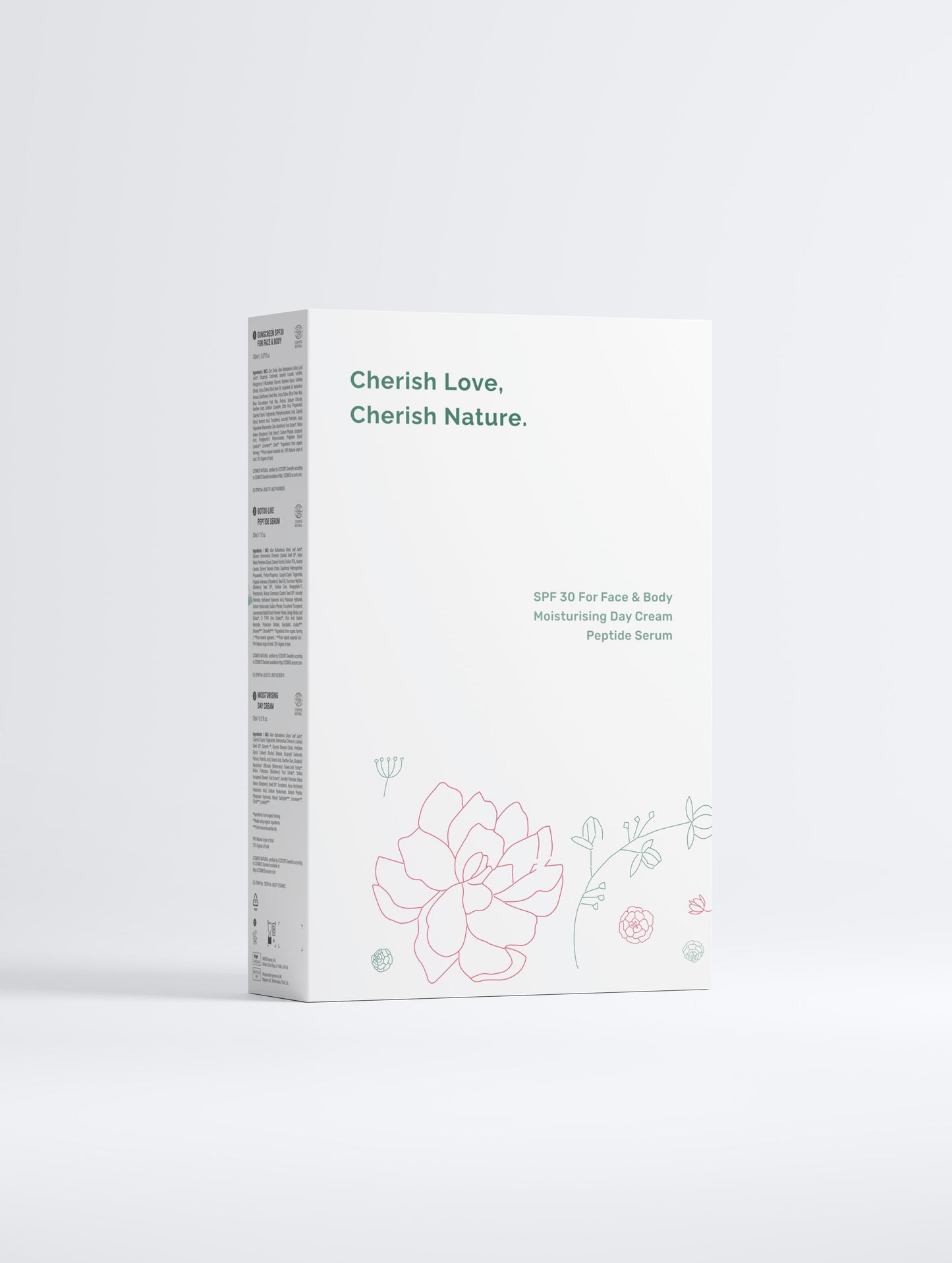 Best Collection Box Flower Edition product packaging with floral design and text on a white background (back)