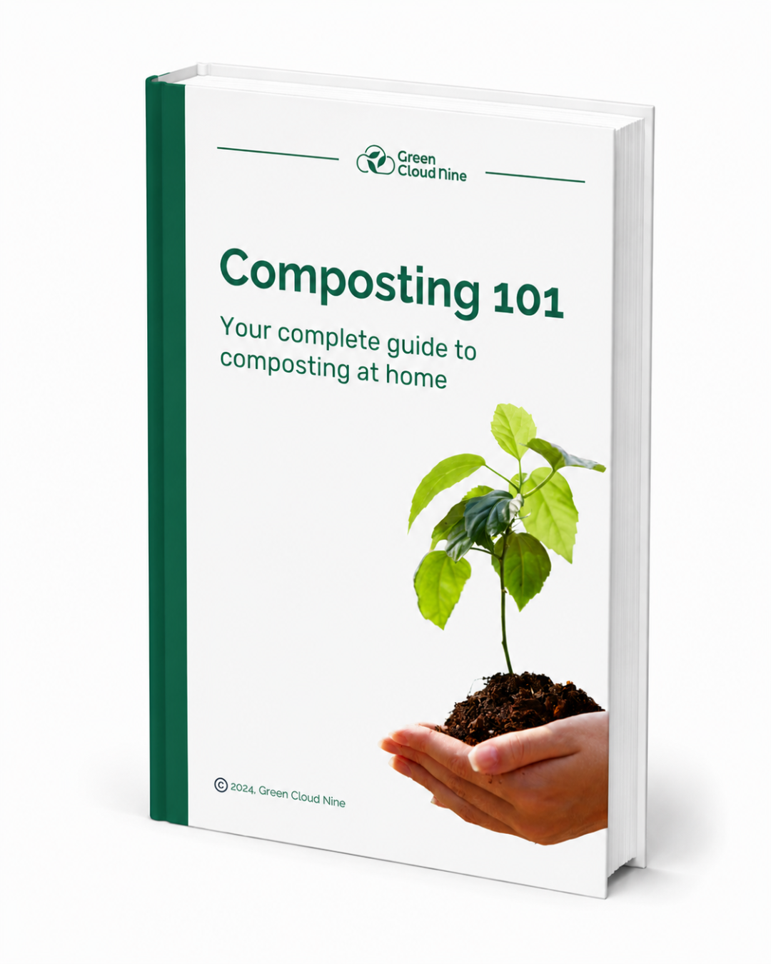 A book titled composting 101: your complete guide to composting at home. By Green Cloud Nine