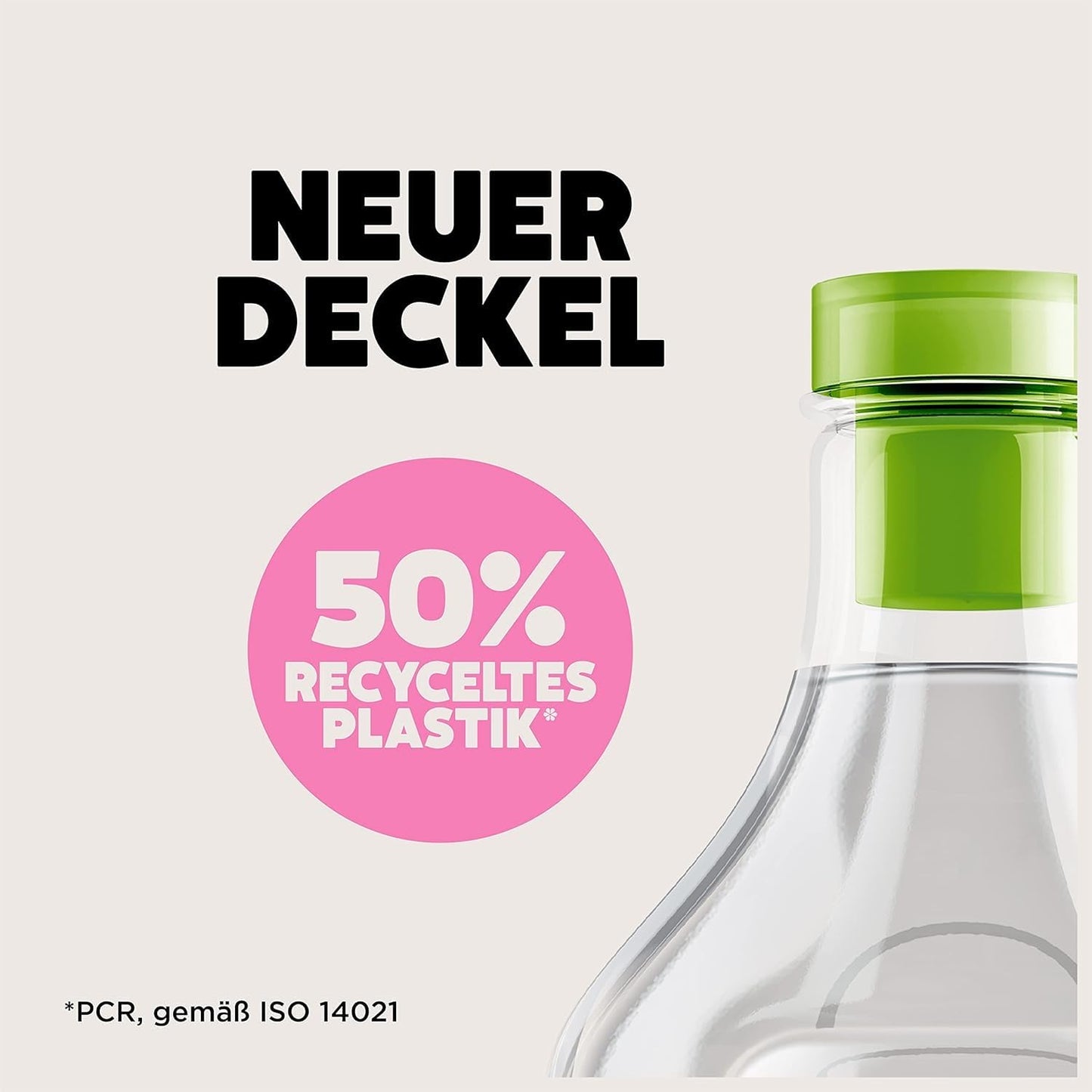 Ecover All Purpose Cleaner’s new cap, made with 50% recycled plastic