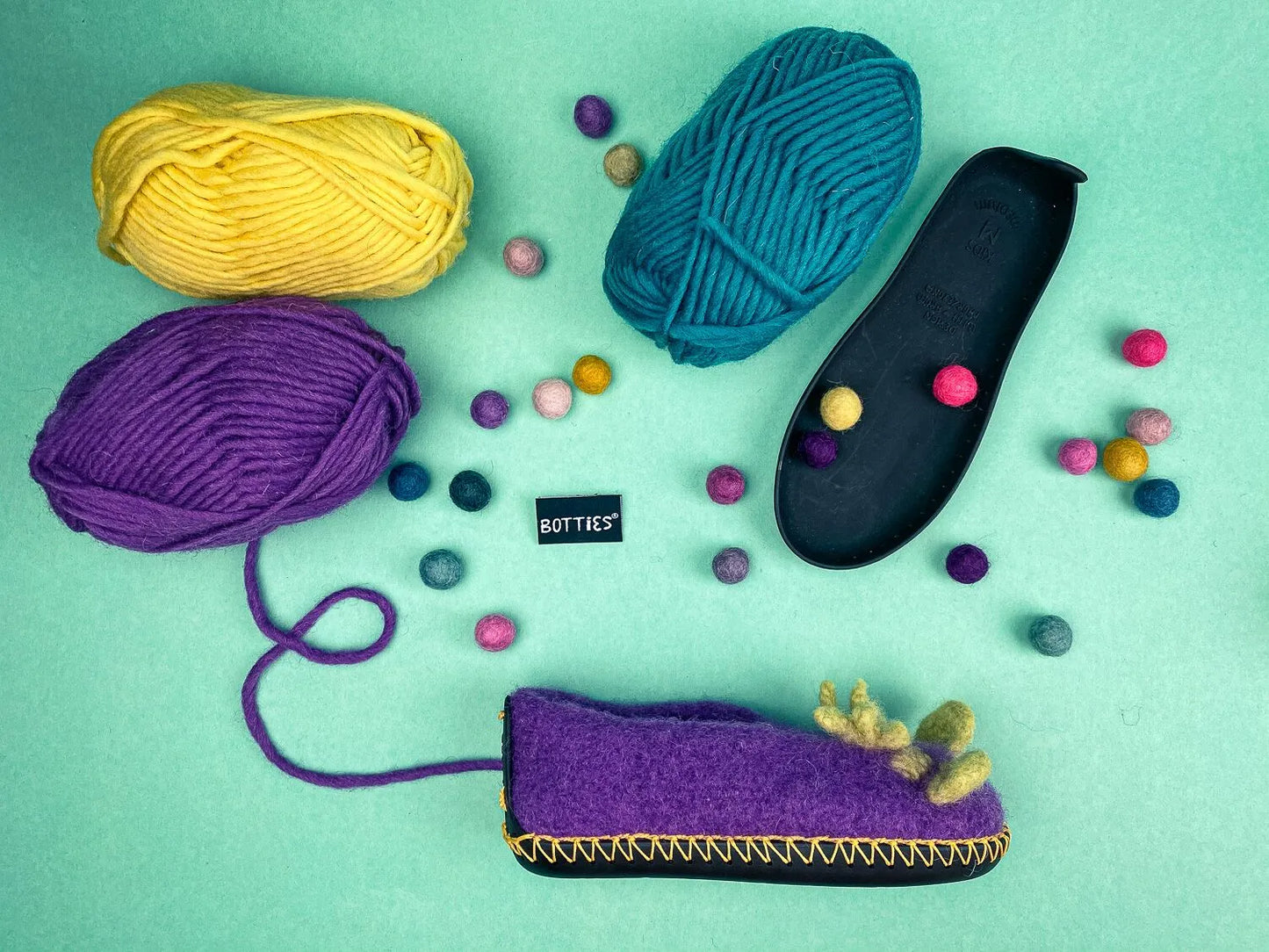 DIY Starter Set - Knitting & Felting Wool Slippers