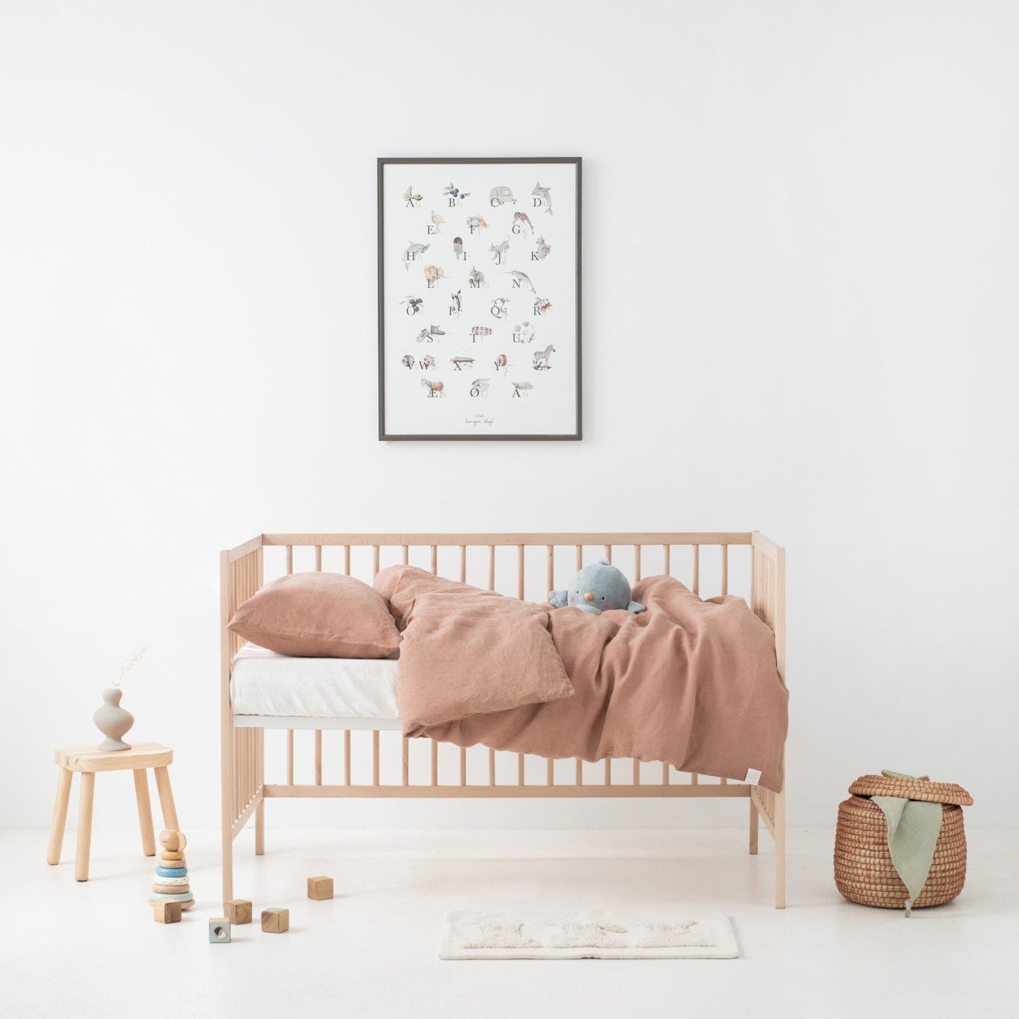 Linen Duvet Cover Set for Kids - Cafe Creme