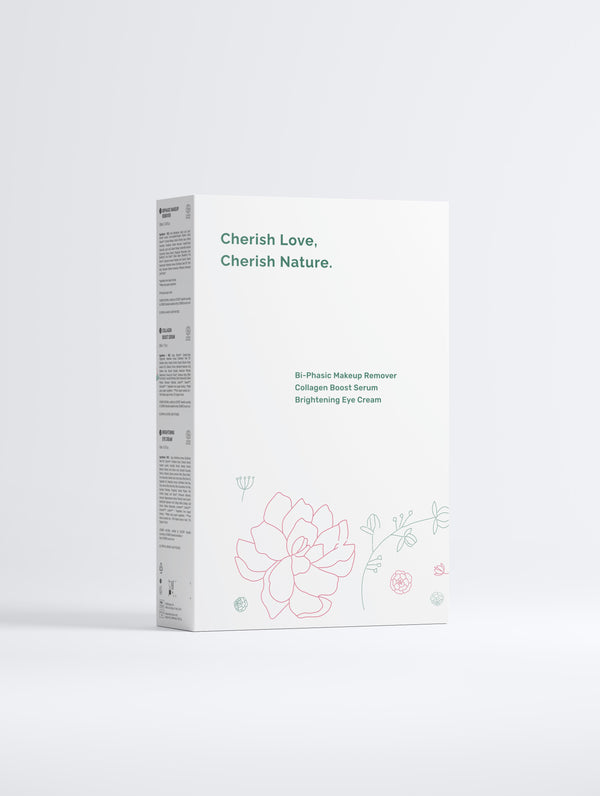 Luminous Skin Collection box packaging with Green Cloud nine logo on a white background (back)