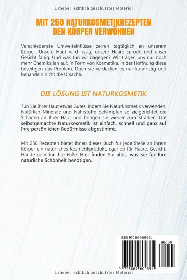 Book cover back of 'Naturkosmetik Selber Machen' 