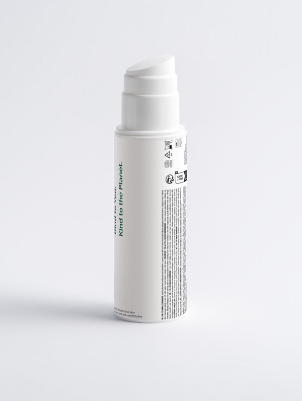 Oil-To-Milk Cleanser back in a white pump bottle with Green Cloud Nine Logo on a white background
