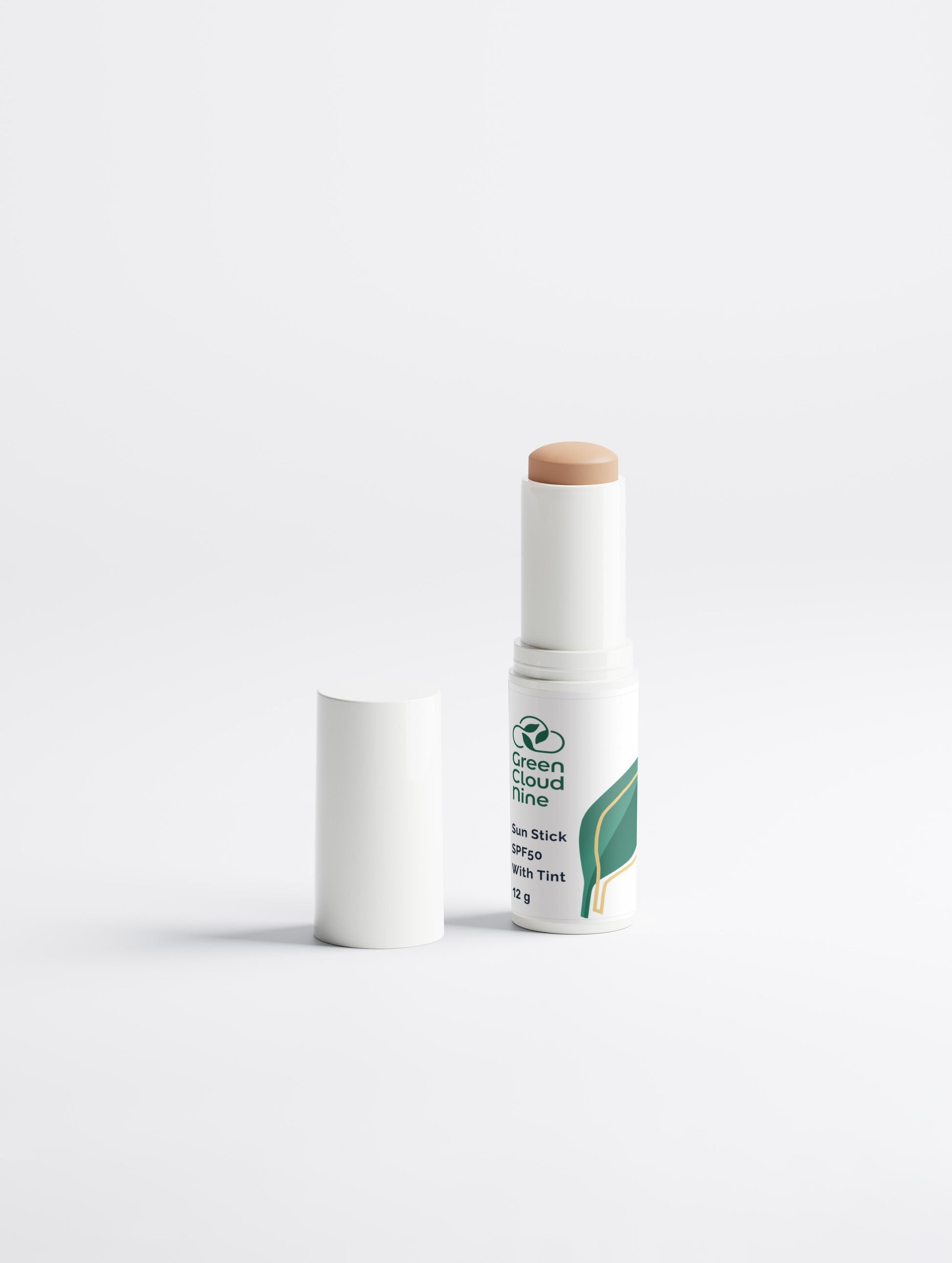 Sun Protection SPF50 Stick 12g with Green Cloud Nine logo on white background