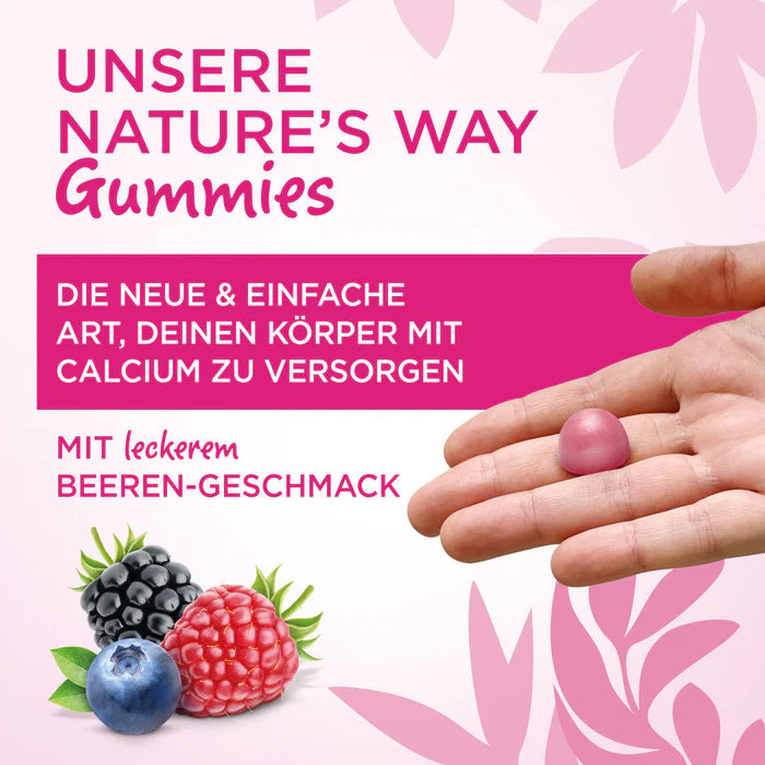 A new & easy way to support your body with calcium – with a delicious berry flavor!