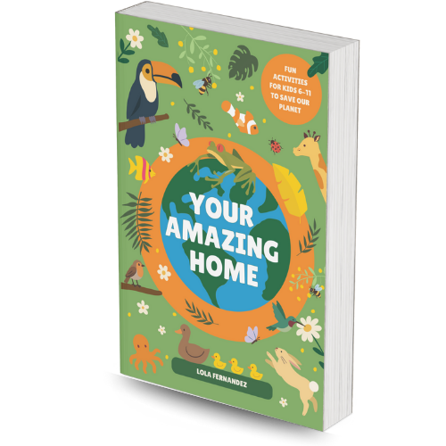 Book cover of 'Your Amazing Home' with animals and nature-themed design on a white background