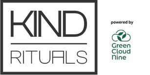 Logo of KIND Rituals with Green Cloud Nine branding on a white background