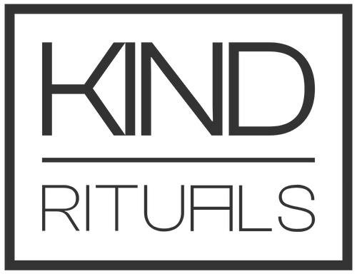 Logo of KIND RITUALS with black text on a white background
