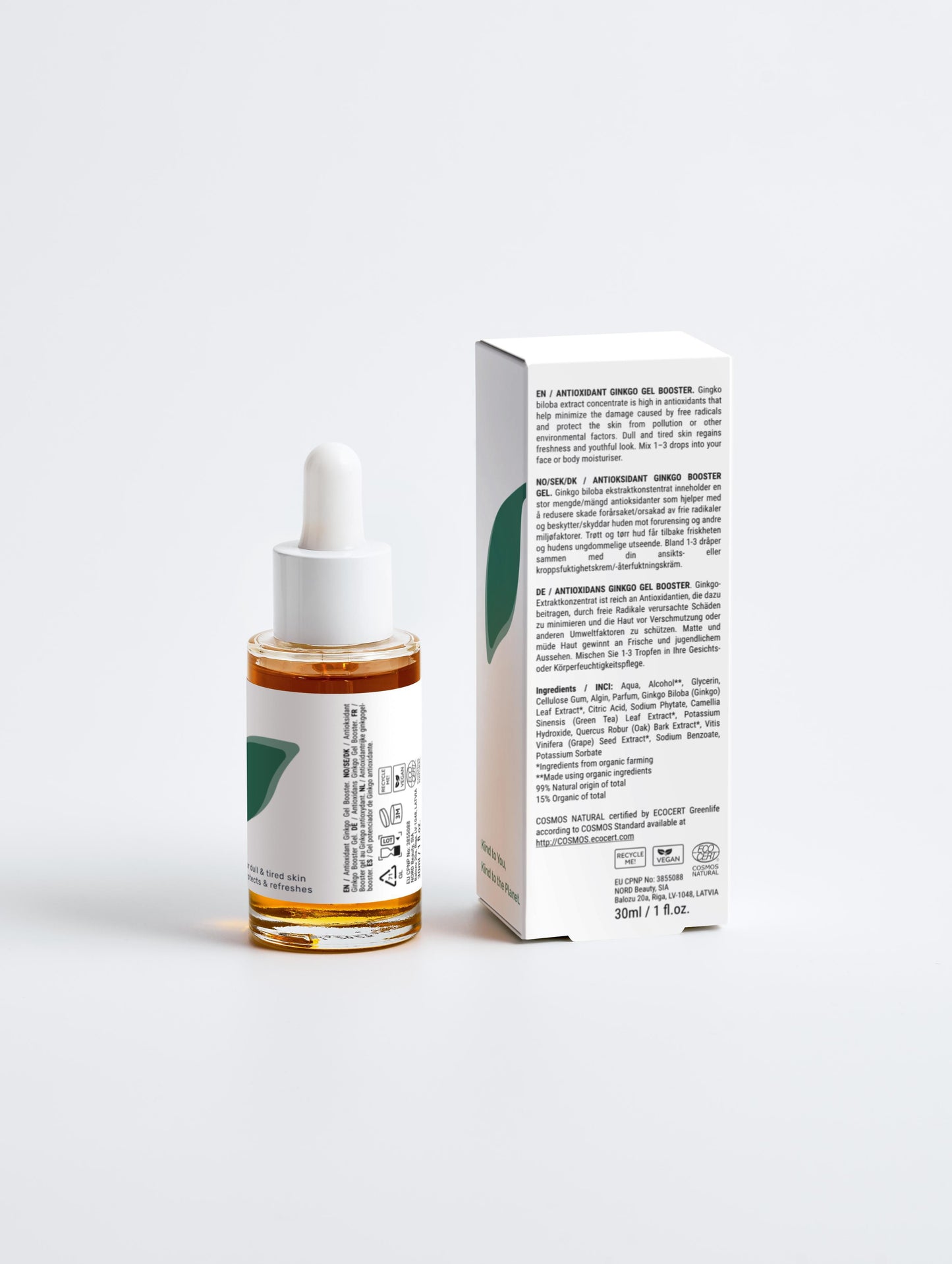 Kind to You, Kind to the Planet: Antioxidant Ginkgo Gel Booster 30ml